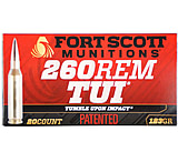 Image of Fort Scott Munitions .260 Rem 123 Grain CNC Machined Copper Brass Rifle Ammunition