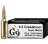 Image of G9 Defense 6.5 Creedmoor 120 Grain Super Match Brass Cased Rifle Ammunition