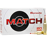 Hornady Match .223 Remington 73 grain Extremely Low Drag Match Brass Cased Centerfire Rifle Ammo, 20 Rounds, 80269