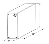 Image of Icon Fresh Water Tank With 1/2in.Ftp And 1-1/4" Filler Wt2458, 65in x 9in x 22"