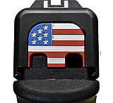 MILSPIN Tri-Color US Flag Slide Back Plate, Glock Models 1-5 G17 - G41, G45, Blue and Red Cerakote on Stainless Steel, 11111w010s
