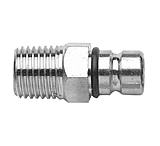 Image of Moeller 033463-10 Chrome Plated Brass Male 1/4&quot; Npt Fuel Engine Connector For Suzuki