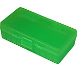 Image of MTM P50 Fliptop Box Handgun .45 ACP/10mm/.40 S&amp;W/.41 AE Clear Green P50-45-16