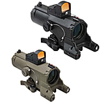 Image of NcSTAR Eco 4X34 Prismatic Scope w/Ddab/Urban Tactical Ret/Blue Illumination/Green Laser w/White/Red Nav Lights