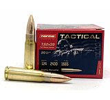 Norma Tactical 7.62x39mm 124gr FMJ Brass Cased Centerfire Rifle Ammo, 20 Rounds, 295540020
