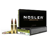 Nosler .308 Winchester 168 Grain E-Tip Lead-Free Brass Cased Centerfire Rifle Ammunition