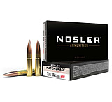 Image of Nosler Match Grade .300 AAC Blackout 220 Grain Custom Competition Hollow Point Boat Tail Brass Cased Centerfire Rifle Ammunition