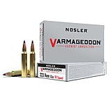Nosler Varmageddon .223 Remington 53 Grain Flat Base Tipped Brass Cased Rifle Ammo, 20 Rounds, 65139