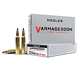 Nosler Varmageddon .223 Remington 55 Grain Flat Base Tipped Brass Cased Centerfire Rifle Ammo, 20 Rounds, 65145