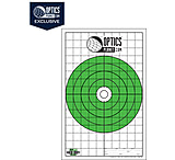 OpticsPlanet Exclusive EZ2C Targets Red Dot Optics Style 5, Green and Black Ink on High Quality White Paper, 25 Pack, EZ2CRD05