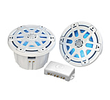 Image of Poly-Planar MA-OC8 8&quot; Round Waterproof Blue LED Lit Speaker