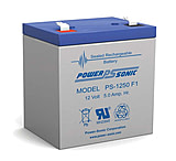 Power Sonic 12 Volt 5Ah SLA Battery w/ F1 Terminal, Blue/Gray, PS-1250-F1