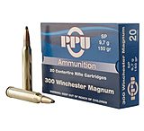 Image of PPU Standard Rifle .300 Winchester Magnum 150 Grain Soft Point Brass Cased Rifle Ammunition
