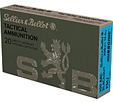 Sellier &amp; Bellot Subsonic .300 AAC Blackout 200 Gain Full Metal Jacket Subsonic Brass Cased Rifle Ammo, 20 Rounds, SB300BLKSUBA
