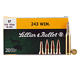 Image of Sellier &amp; Bellot 243 Winchester 100 Grain Soft Point Rifle Ammunition