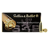 Sellier &amp; Bellot 9mm Luger 115 Grain Full Metal Jacket Brass Cased Pistol Ammo, 50 Rounds, SB9A