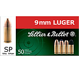Image of Sellier &amp; Bellot 9mm Luger 124 Grain Soft Point Brass Cased Pistol Ammunition