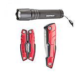 Image of Sheffield 3 Pc. Knife / Multi-Tool / Flashlight Set