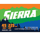 Image of Sierra Bullets Outdoor Master .45 Colt 225 Grain Jacketed Hollow Point Brass Cased Pistol Ammunition