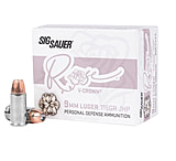 SIG SAUER Rose Elite V-Crown 9mm Luger 115 Grain Jacketed Hollow Poin Pirstol Ammo, 20 Rounds, E9MMA1-ROSE-20