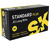 SK Standard Plus .22 Long Rifle 40 grain Lead Round Nose Brass Cased Rimfire Ammo, 50 Rounds, 420101