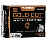Image of Speer Gold Dot 9 mm Luger 124 Grain Gold Dot Hollow Point Centerfire Pistol Ammunition