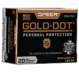 Image of Speer Gold Dot 9 mm +P 124 Grain Gold Dot Hollow Point Centerfire Pistol Ammunition