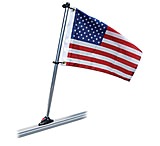 Image of Taylor Made Pontoon 30&quot; Flag Pole Mount &amp; 16&quot; x 24&quot; US Flag