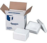 Image of Tegrant Thermosafe ThermoSafe Thick and Thin Wall Insulated Shippers, Expanded Polystyrene, ThermoSafe Brands 676 Thin Wall, Assembled Foam Unit In Corrugated Carton