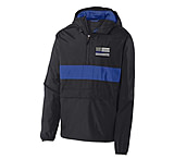 Image of Thin Blue Line 1/2 Zip Hooded - Embroidered