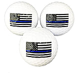 Image of Thin Blue Line American Flag Golf Balls, 3 Pack