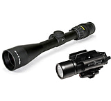 Image of Trijicon AccuPoint 3-9x40 Matte Black MilDot Crosshair w/ Amber Dot Rifle Scope + Surefire X400 Tactical Weapon Light/Laser