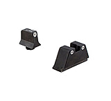 Image of Trijicon Night Sight Suppressor Set, White Front/White Rear with Green front Lamp and Orange Rear Lamps