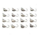 Image of Vexan 50-Pack Unpainted Tungsten Grub Ice Fishing Jigs