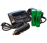 Image of Wicked Hunting Lights 2-Position Charger Kit with AC/DC Charge Adaptors w/ 2-pack Li-Ion Batteries