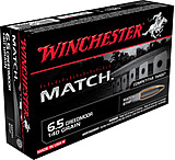 Image of Winchester MATCH 6.5 Creedmoor 140 grain Boat Tail Hollow Point Centerfire Rifle Ammunition