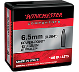 Image of Winchester Rifle Bullets, 6.5 Creedmoor, 129 Grain, Power-Point