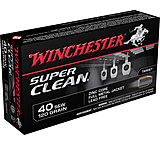 Winchester SUPER CLEAN .40 S&amp;W 120 grain Full Metal Jacket Centerfire Pistol Ammo, 50 Rounds, W40SWLF