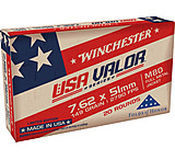 Winchester USA 7.62x51mm 149 Grain Full Metal Jacket Brass Rifle Ammunition, 20, FMJ