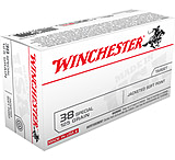 Image of WINCHESTER .38 Special 125 grain Jacketed Flat Point Brass Cased Centerfire Pistol Ammunition