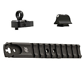 XS Sight Systems Shotrail, Ghost Ring &amp; Big Dot Tritium Shotgun Sights, Mossberg 500, 590, 930, Matte Black, Standard, MB-4000R-3