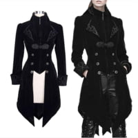Battling Blades Medieval Velvet Stand Collar Tailcoat Vampire Jacket ...