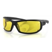 Bobster AXL Sunglasses, Black Frame, Anti-Fog Sunglasses, Yellow Lenses EAXL001Y