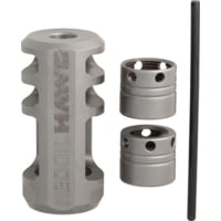 Browning Bg Recoil Hawg Muzzle Brake, .30 or smaller, 5/8x24 or 1/2x28, W/2 Collars & Tool, Silver