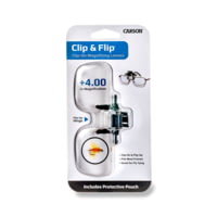 Carson Clip & Flip 2x Power +4.00 Diopter Clip-On, Flip-Up Magnifying Lenses OD-14