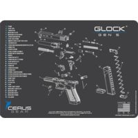 Cerus Gear 3mm Promats 12''x17'' Glock Gen5 Schematic Char Gray