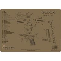 Cerus Gear 3mm Promats 12''x17'' Glock Gen5 Schematic Coyote