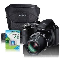 FinePix SuperZoom Digital Camera - Bundle with Case, 4GB Card | Free Shipping over $49!