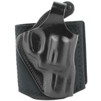 Galco Ankle Lite Ankle Holster for Smith & Wesson J-Frame 2" Black Leather RH 