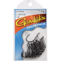 Gamakatsu Black Octopus Hook 25 Pack  Up to $2.10 Off Free Shipping over  $49!